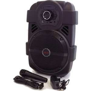 Akai Σύστημα Karaoke με Ενσύρματo Μικρόφωνo ABTS-808L σε Μαύρο Χρώμα