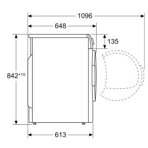 Bosch WQG23108GR Στεγνωτήριο Ρούχων 8kg