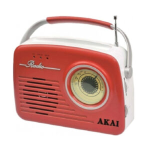 Akai APR-11 Retro Επιτραπέζιο Ραδιόφωνο Ρεύματος / Μπαταρίας με USB Κόκκινο