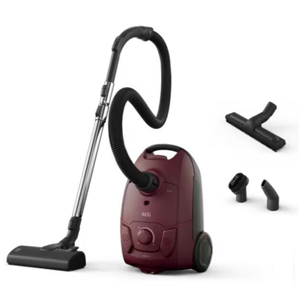 AEG AB51C2DR Ηλεκτρική Σκούπα 650W με Σακούλα 3lt Μπορντό